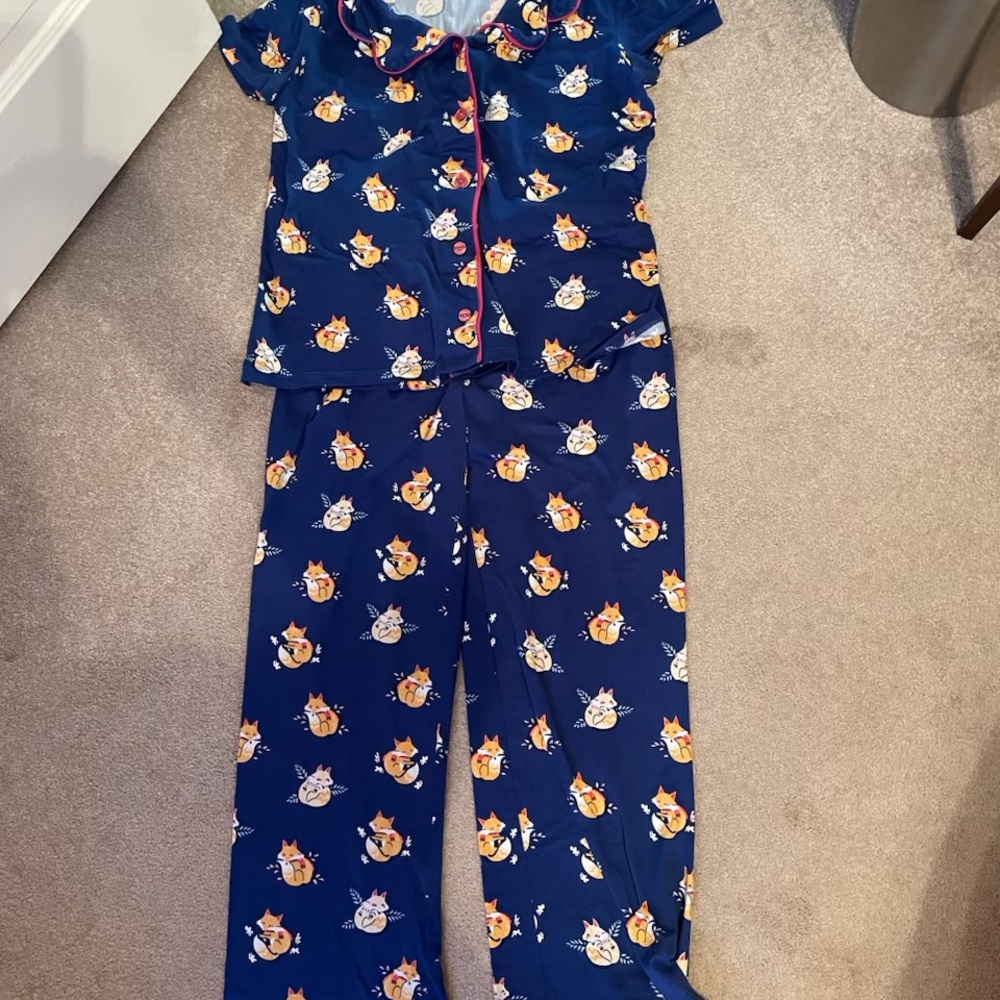 Women’s fox Print Pajama Set